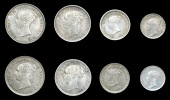Victoria (1837-1901), 1881, 1885 (ESC 3536, 3542 [2495, 2499]; S 3916) [8]. Very fine or better	 £150-£200