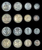 Victoria (1837-1901), 1893, 1895 (ESC 3551, 3553 [2508, 2510; S 3943) [8]. Extremely fine or better; first in dated...