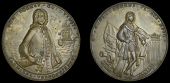 Medals with no location, Admiral Vernon and the Duke of Argyll, 1740, a pinchbeck medal signed I.M., half-length...