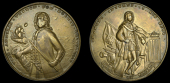 Medals with no location, Admiral Vernon and the Duke of Argyll, 1739, a pinchbeck medal signed I.M., three-quarter...