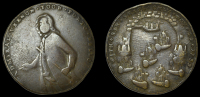 Portobello Medals with Vernon’s portrait alone, Capture of Portobello, 1739, a pinchbeck medal, unsigned,...