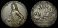 Portobello Medals with Vernon’s portrait alone, Capture of Portobello, 1739, a pinchbeck medal, unsigned,...