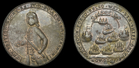 Portobello Medals with Vernon’s portrait alone, Capture of Portobello, 1739, a copper medal, unsigned,...