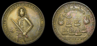 Portobello Medals with Vernon’s portrait alone, Capture of Portobello, 1739, a pinchbeck medal, unsigned,...