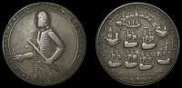 Portobello Medals with Vernon’s portrait alone, Capture of Portobello, 1739, a copper medal, unsigned,...