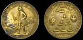 Portobello Medals with Vernon’s portrait and icons, Capture of Portobello, 1739, a pinchbeck medal, unsigned,...
