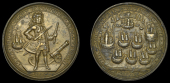 Portobello Medals with Vernon’s portrait and icons, Capture of Portobello, 1739, a pinchbeck medal by J. Giles,...