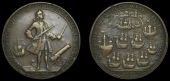 Portobello Medals with Vernon’s portrait and icons, Capture of Portobello, 1739, a pinchbeck medal, unsigned,...