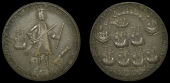Portobello Medals with Vernon’s portrait and icons, Capture of Portobello, 1739, a pinchbeck medal, unsigned,...