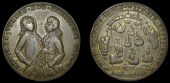 Portobello Medals with Multiple Portraits, Capture of Portobello, 1739, a pinchbeck medal, unsigned, three-quarter...