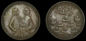 Portobello Medals with Multiple Portraits, Capture of Portobello, 1739, a copper medal, unsigned, three-quarter...