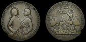 Portobello Medals with Multiple Portraits, Capture of Portobello, 1739, a pinchbeck medal, unsigned, three-quarter...