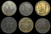 Portobello Medals with Multiple Portraits, Capture of Portobello, 1739, a pinchbeck medal signed I.W., 37mm (Adams...