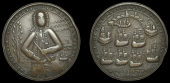 Fort Chagre Medals, Capture of Fort Chagre, 1740, a pinchbeck medal, unsigned, three-quarter length figure of Vernon...