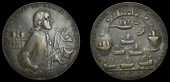 Fort Chagre Medals, Capture of Fort Chagre, 1740, a pinchbeck medal signed I.M., half-length figure of Vernon right,...