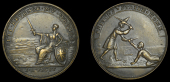 Other Vernoniana, Convention of Pardo, 1739, a pinchbeck medal, perhaps by J. Roche, Britannia seated left,...