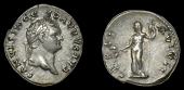 Roman Imperial Coinage, Domitian (as Cæsar), Denarius, Rome, c. 77-8, laureate bust right, rev. Ceres standing...