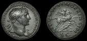 Roman Imperial Coinage, Trajan, As, Rome, 107, laureate bust right with light drapery on far shoulder, rev. Emperor...