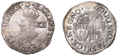 Charles I (1625-1649), Tower mint, Shilling, Gp E [North Gp D, type 3a], mm. tun, bust 3, inverted a for v in...