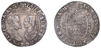 Philip and Mary (1554-1558), Shilling, 1554, English titles, legend reads angl, mark of value divided by crown above...