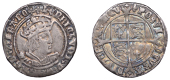 Henry VIII (1509-1547), Second coinage, Groat, London, mm. lis (phase 2), reads franc, saltires in forks, 2.71g/7h...