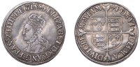 Elizabeth I (1558-1603), First issue, Shilling, mm. lis, bust 1B, wire line inner circles, reads elizabet and...