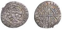 Edward IV (First reign, 1461-1470), Light coinage, Groat, York, class VIII, mm. lis (over sun on rev.), quatrefoils...