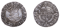 Henry VIII (1509-1547), Second coinage, Halfgroat, Canterbury, Abp Warham, mm. T, wa by shield, 1.39g/4h (Whitton...