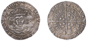 Henry VI (First reign, 1422-1461), Leaf-Trefoil issue, Series B, Groat, London, mm. crosses IIIb/V, nothing on...