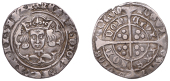 Henry VI (First reign, 1422-1461), Leaf-Pellet issue, Series C, Groat, London, no mm., leaf on neck, fleur on...