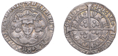 Henry VI (First reign, 1422-1461), Rosette-Mascle issue, Groat, Calais, mm. crosses II/V, rosettes throughout obv....