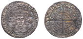 Henry VI (First reign, 1422-1461), Rosette-Mascle issue, Groat, Calais, mm. crosses IIIa/V, mascle after rex,...