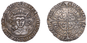 Henry VI (First reign, 1422-1461), Pinecone-Mascle issue, Groat, Calais, mm. crosses IIIa/V, mascle after rex,...