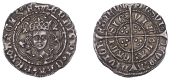 Henry VI (First reign, 1422-1461), Rosette-Mascle issue, Halfgroat, Calais, mm. crosses IIIb/V, mascle after rex,...