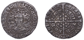 Edward IV (First reign, 1461-1470), Light coinage, Groat, London, class Vd, mm. rose, quatrefoils by neck, fleurs on...
