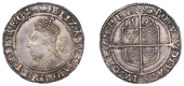 Elizabeth I (1558-1603), Sixth issue, Sixpence, 1592, mm. hand, bust 6C, 3.05g/12h (BCW HA-2/HA-e; N 2015; S 2578B)....