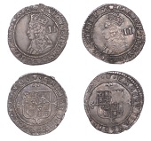 Charles II (1660-1685), Third Hammered issue, Halfgroats (2), both mm. crown, 1.00g/11h (Robinson i; ESC 326; S...