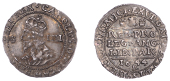 Charles I (1625-1649), Bristol mint, Groat, 1644, no mm., plumelet before bust, rev. Declaration, reads pro, plume...