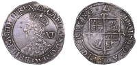 Charles I (1625-1649), Tower mint, Shilling, Gp F/Briot’s hammered issue mule, mm triangle (over anchor, flukes to...