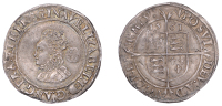 Elizabeth I (1558-1603), Third issue, Sixpence, 1561, mm. pheon, bust 1F, plain rose, reads ang fra and mev, medium...