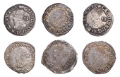 Charles I (1625-1649), Tower mint, Halfgroats (6), all Gp D [type 3a1], mm. tun, 1.24g/3h, 1.03g/12h, 1.00g/3h,...