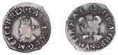 Charles I (1625-1649), Oxford mint, Halfgroat, undated, mm. cross on obv. only, rev. large plume, inverted as for vs...