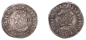 Charles I (1625-1649), Aberystwyth mint, Halfgroat, mm. book, bust with round lace collar, colon stops, inner...