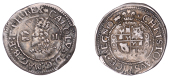 Charles I (1625-1649), Aberystwyth mint, Threepence, mm. book, small squat plume before King’s bust cutting inner...