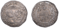 Philip and Mary (1554-1558), Shilling, 1554, full titles, reads hisp, mark of value divided by crown above shield,...