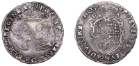 Philip and Mary (1554-1558), Sixpence, 1557, mm. lis, English titles, rounder garnishing, legends end a and nos,...