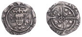 Henry VI (First reign, 1422-1461), Cross-Pellet issue, Penny, Durham, Bp Booth, mm. cross IIIb on obv. only, leaf on...