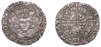 Edward IV (Second reign, 1471-1483), Groat, London, class XXI, mm. heraldic cinquefoil, rose on breast and after...