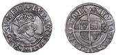 Henry VIII (1509-1547), Second coinage, Halfgroat, Canterbury, Abp Warham, mm. Warham’s uncertain mark, wa by...
