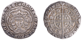 Edward IV (First reign, 1461-1470), Light coinage, Groat, London, class X, mm. long cross fitchée on obv., sun on...